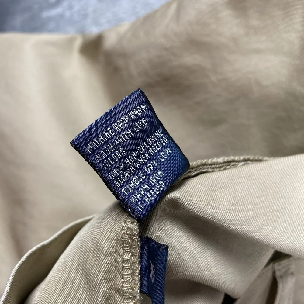 Vintage Polo Ralph Lauren Prospect Shorts Mens Sz 36 Tan Flat Front Chino *READ*